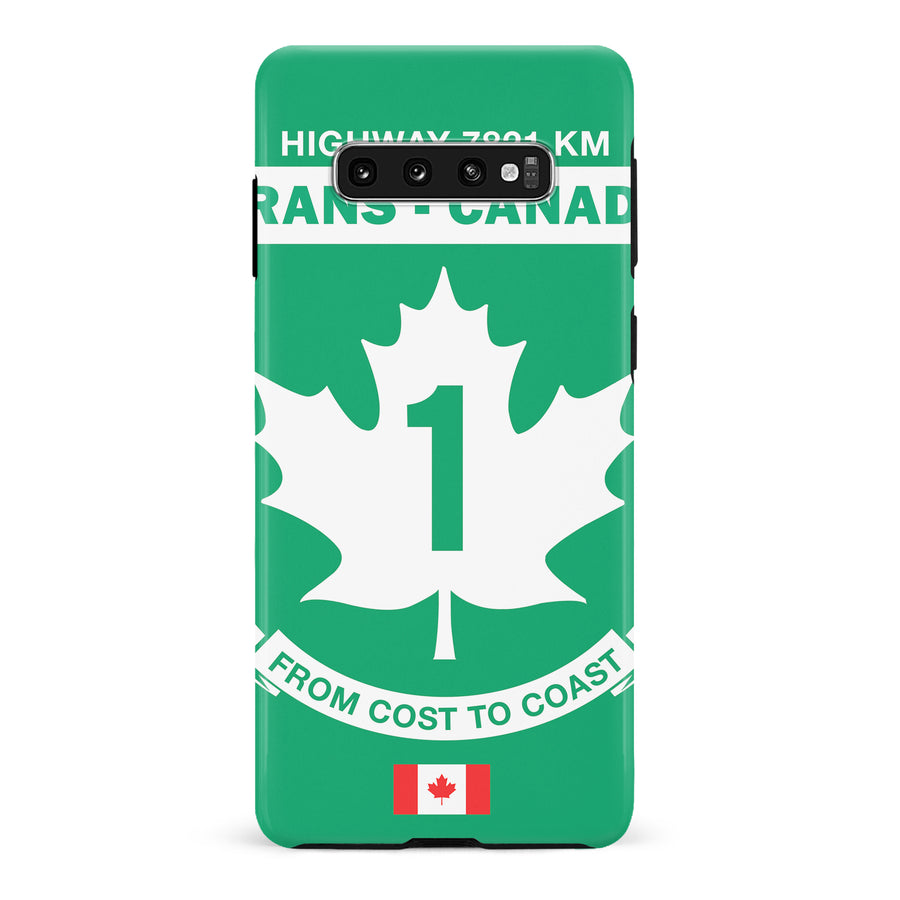 Samsung Galaxy S10 Plus Trans Canada Highway Sign Canadiana Phone Case