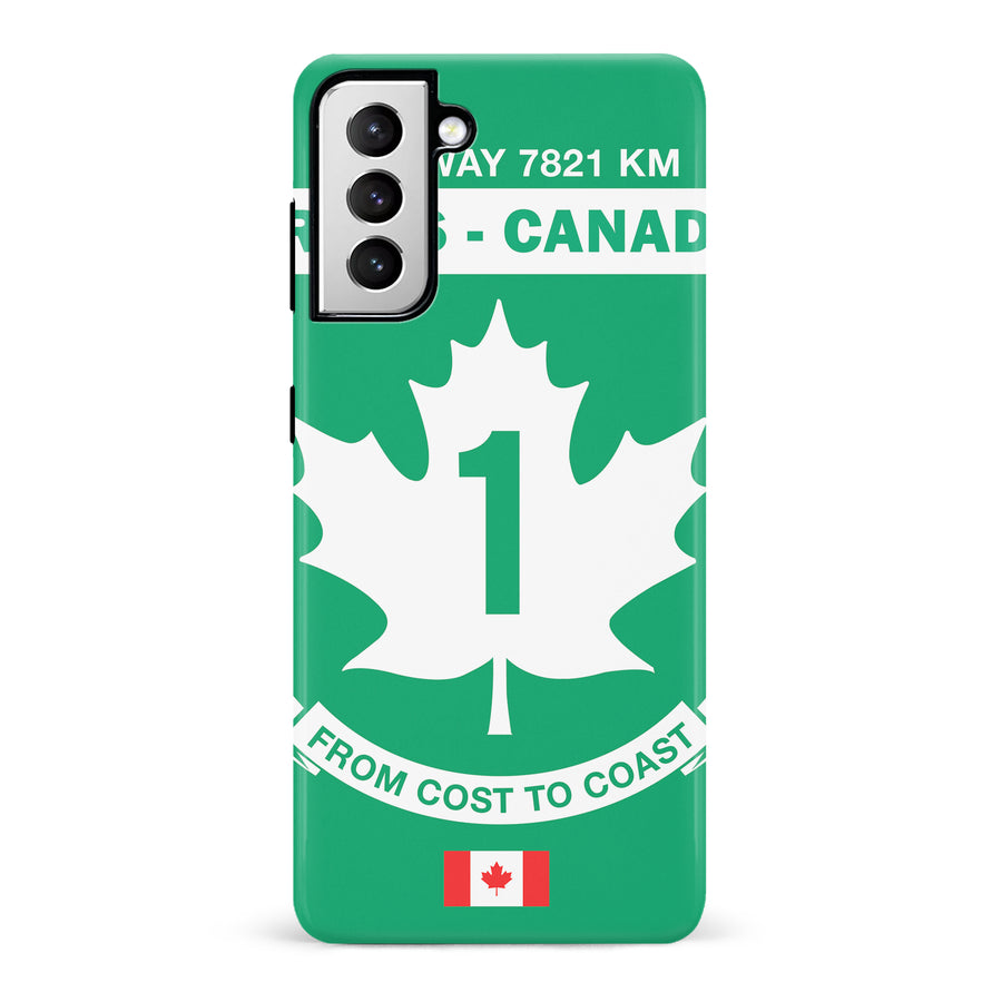 Samsung Galaxy S21 Trans Canada Highway Sign Canadiana Phone Case
