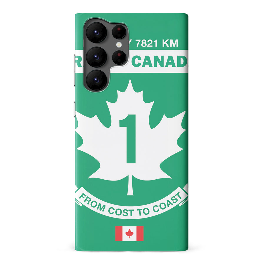 Samsung Galaxy S22 Ultra Trans Canada Highway Sign Canadiana Phone Case