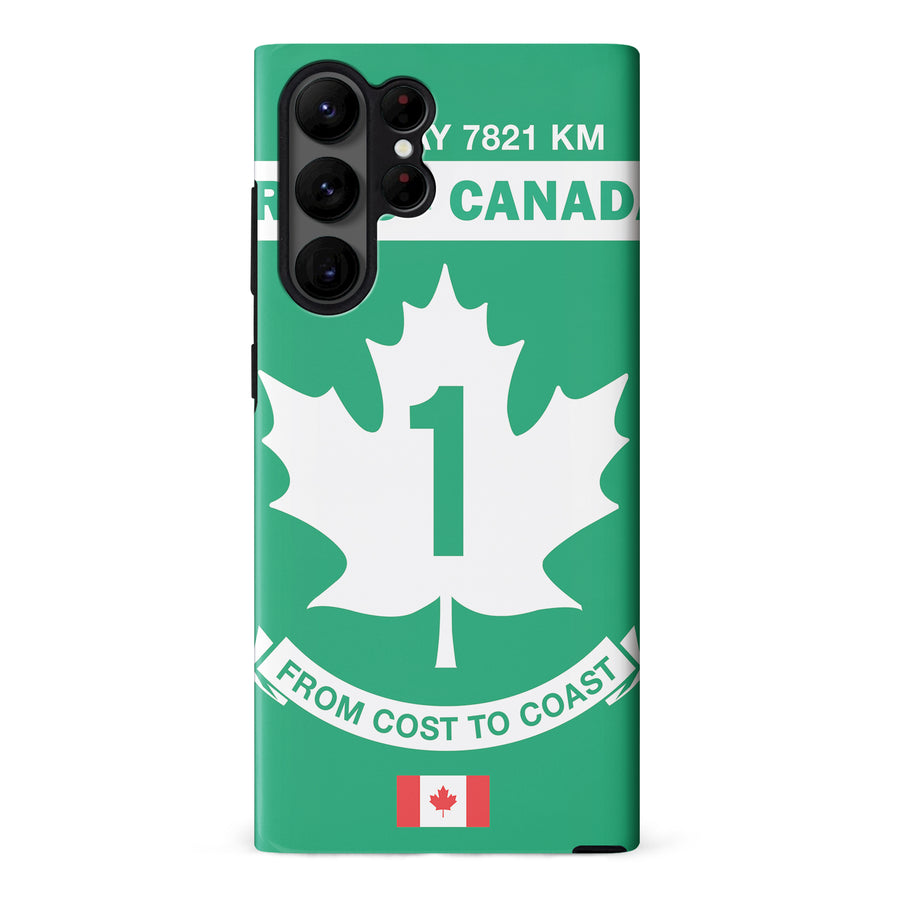 Samsung Galaxy S23 Ultra Trans Canada Highway Sign Canadiana Phone Case