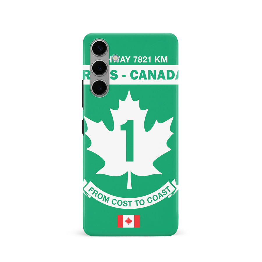 Samsung Galaxy S24 Trans Canada Highway Sign Canadiana Phone Case