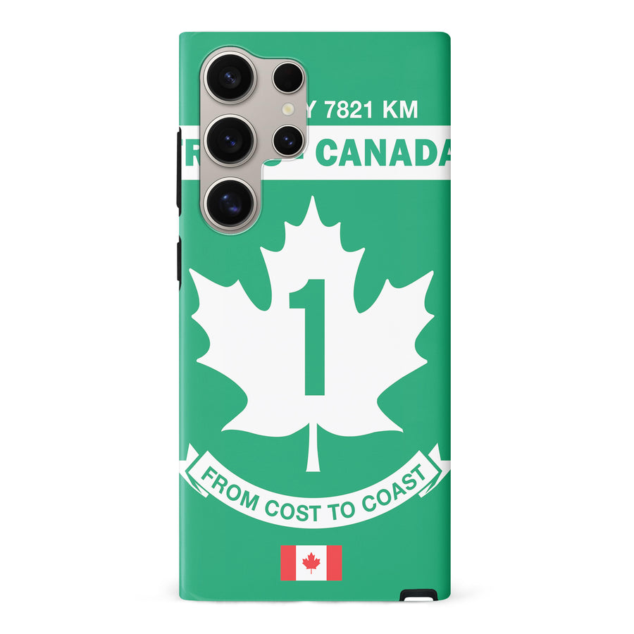 Samsung Galaxy S24 Ultra Trans Canada Highway Sign Canadiana Phone Case