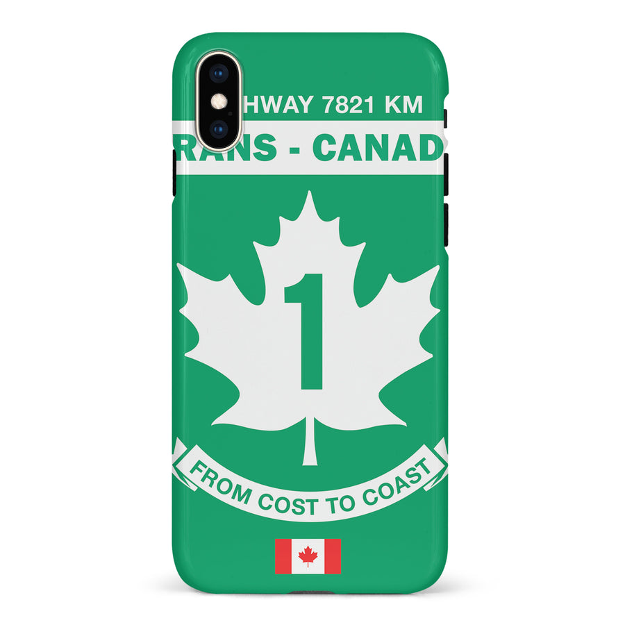 iPhone XS Max Trans Canada Highway Sign Canadiana Phone Case