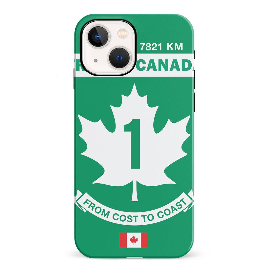 iPhone 13 Mini Trans Canada Highway Sign Canadiana Phone Case