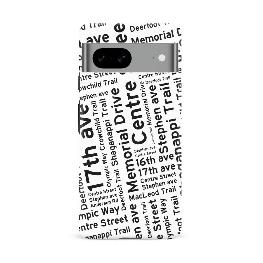 Calgary Street Names Canadiana Phone Case - White