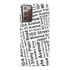 Samsung Galaxy Note 20 Edmonton Street Names Canadiana Phone Case - White
