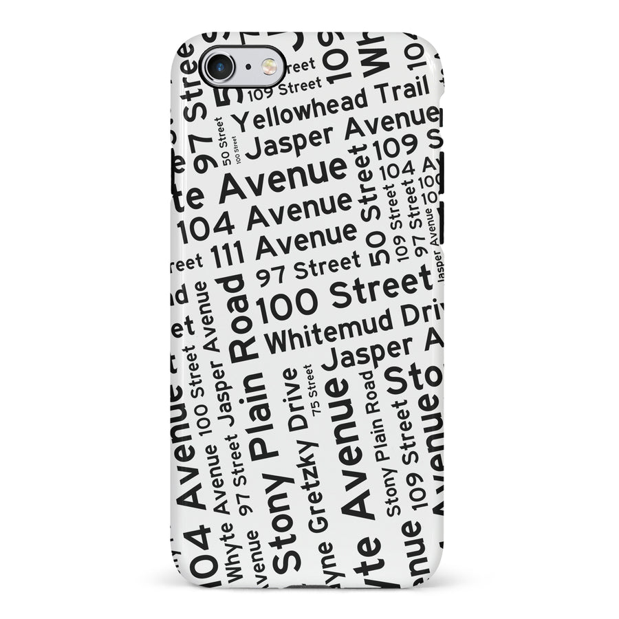 iPhone 6 Edmonton Street Names Canadiana Phone Case - White