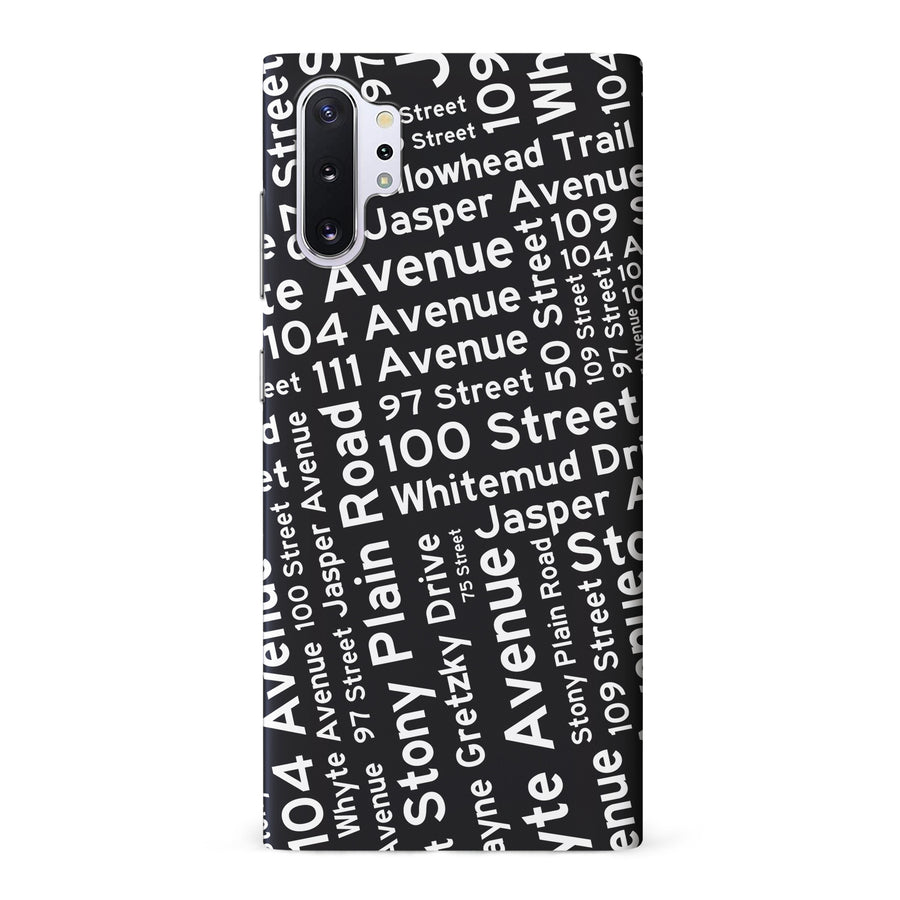 Samsung Galaxy Note 10 Plus Edmonton Street Names Canadiana Phone Case - Black