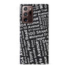 Samsung Galaxy Note 20 Ultra Edmonton Street Names Canadiana Phone Case - Black