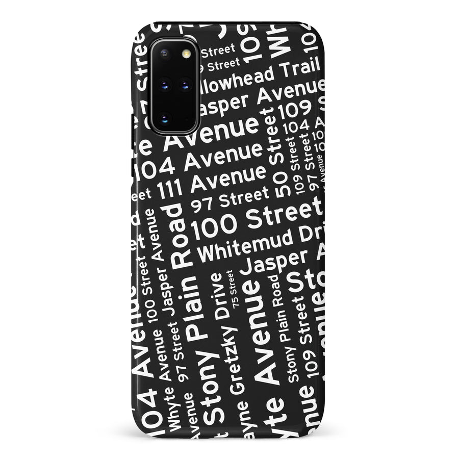 Samsung Galaxy S20 Plus Edmonton Street Names Canadiana Phone Case - Black