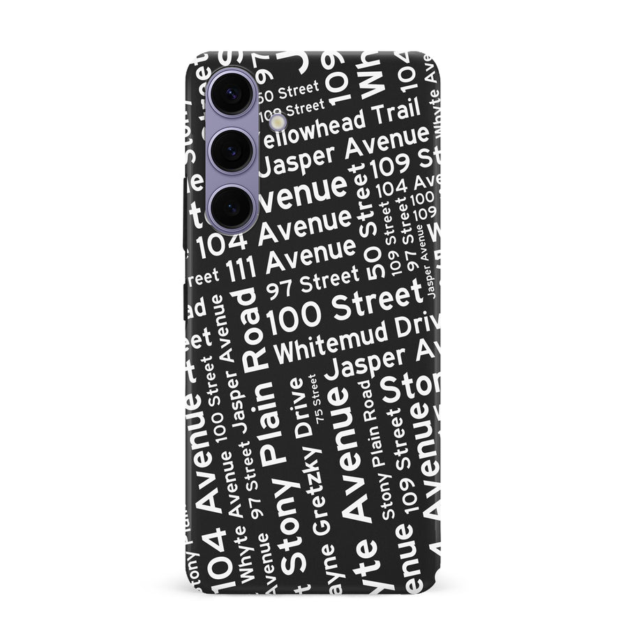 Samsung Galaxy S24 Plus Edmonton Street Names Canadiana Phone Case - Black