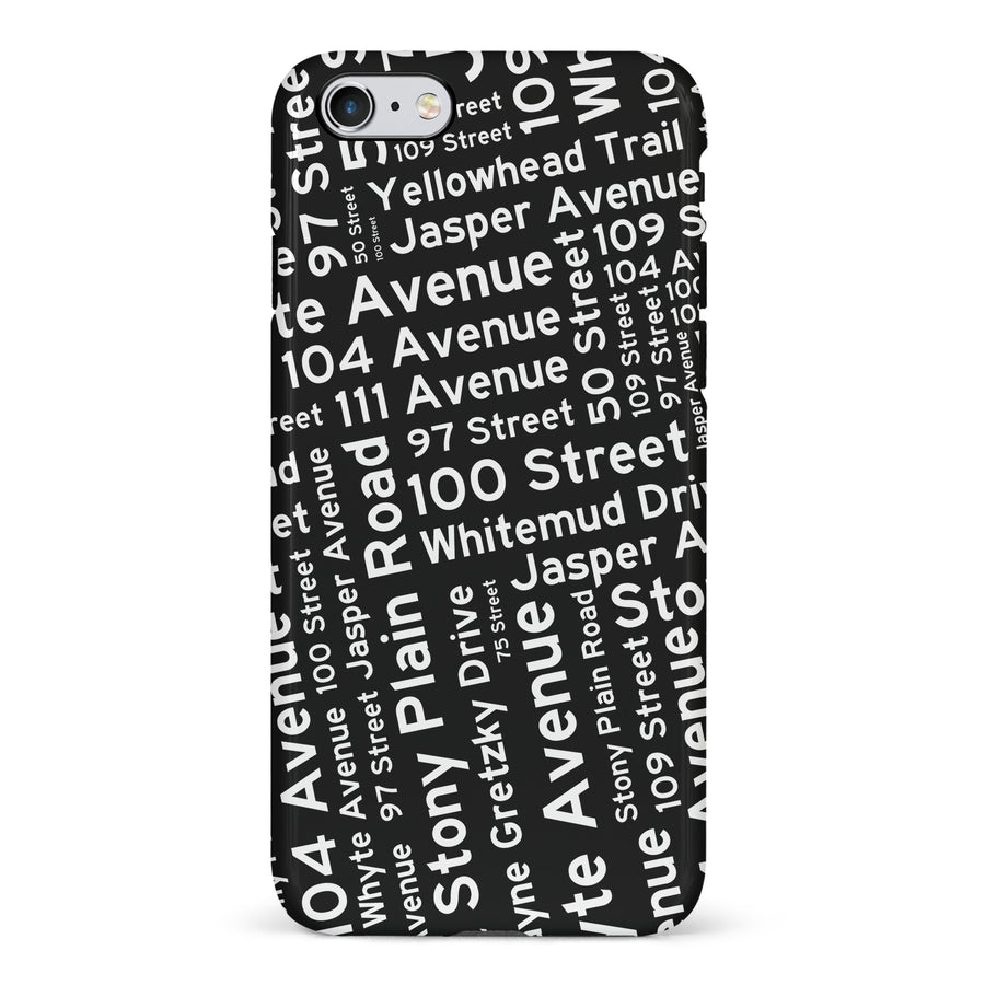 iPhone 6 Edmonton Street Names Canadiana Phone Case - Black