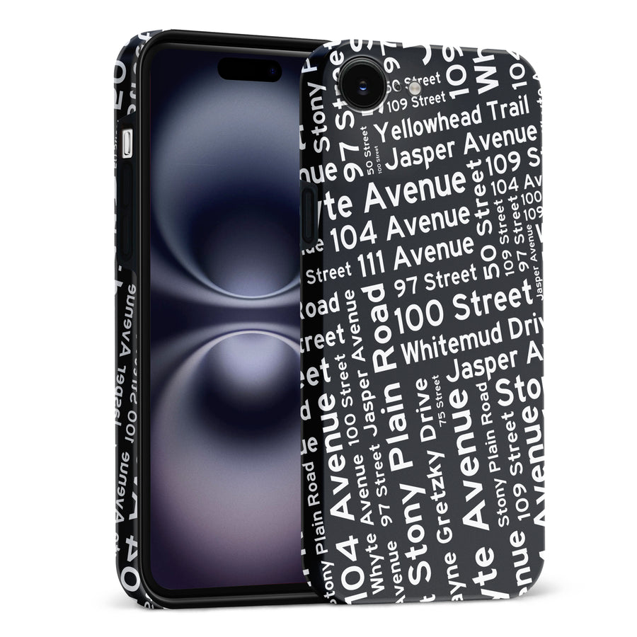 Edmonton Street Names Canadiana Phone Case - Black
