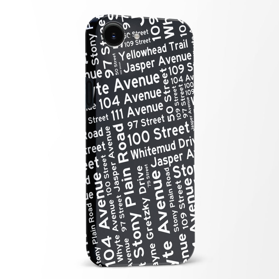 Edmonton Street Names Canadiana Phone Case - Black