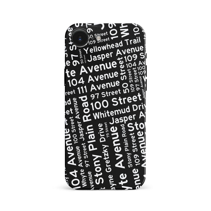 Edmonton Street Names Canadiana Phone Case - Black