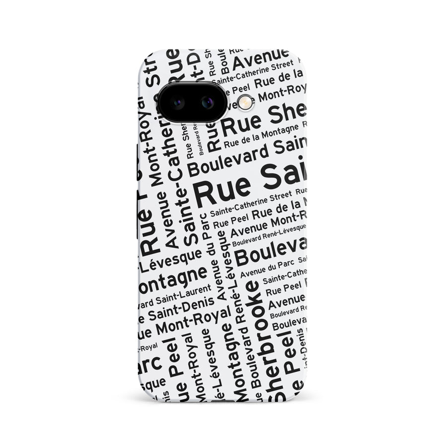 Montreal Street Names Canadiana Phone Case - White