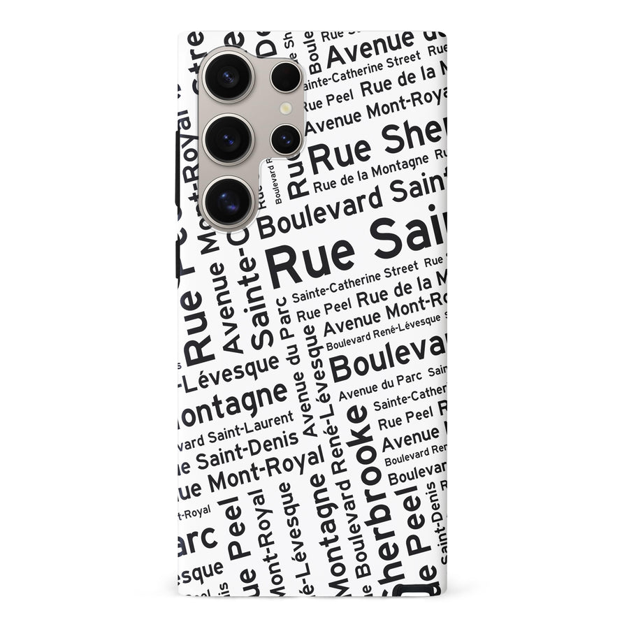 Montreal Street Names Canadiana Phone Case - White