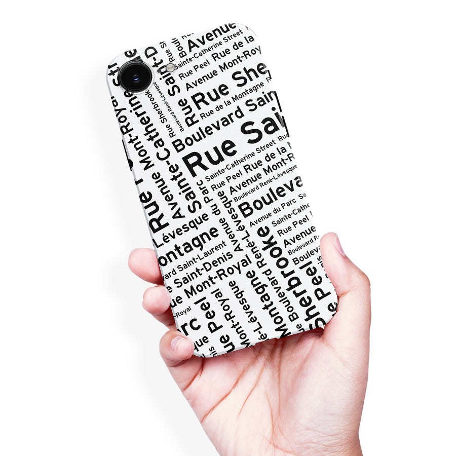 Montreal Street Names Canadiana Phone Case - White