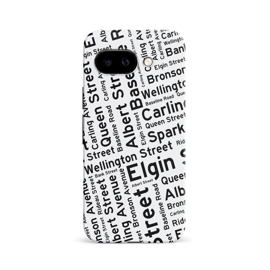 Ottawa Street Names Canadiana Phone Case - White