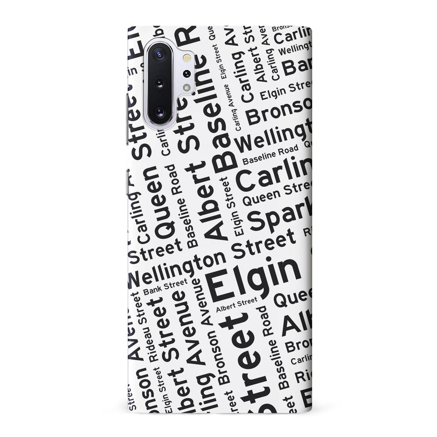Samsung Galaxy Note 10 Plus Ottawa Street Names Canadiana Phone Case - White