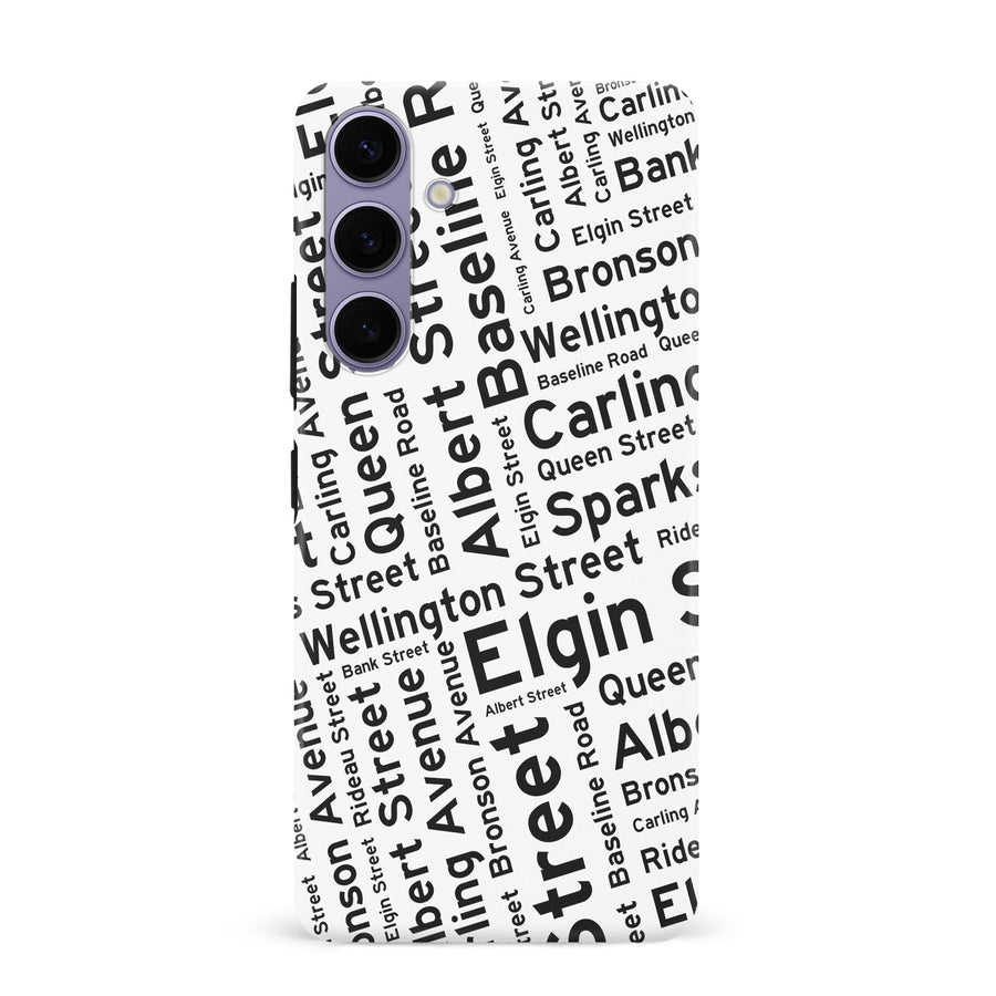 Ottawa Street Names Canadiana Phone Case - White