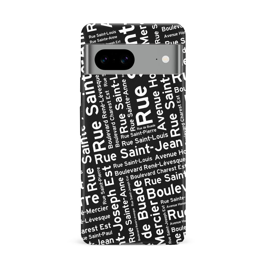 Montreal Street Names Canadiana Phone Case - Black