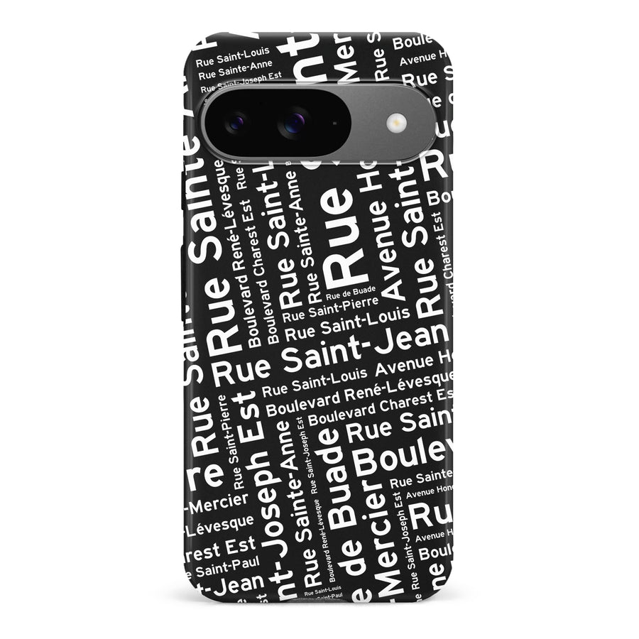 Montreal Street Names Canadiana Phone Case - Black