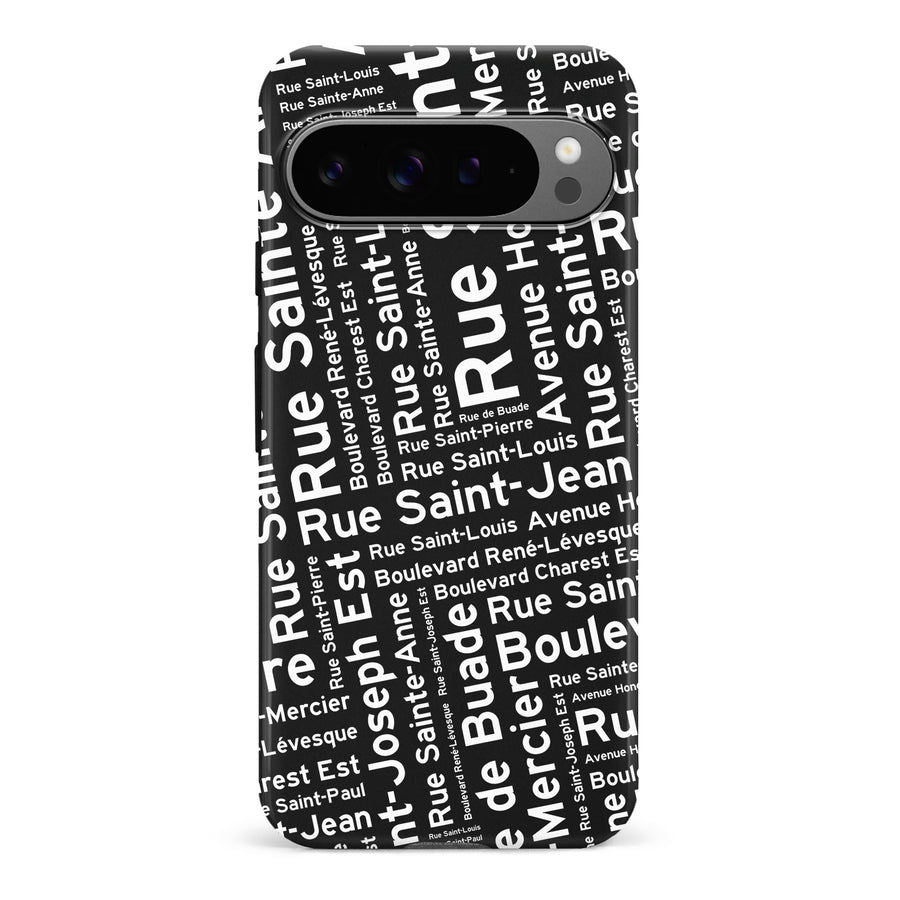 Montreal Street Names Canadiana Phone Case - Black