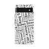 Google Pixel 6A Toronto Street Names Canadiana Phone Case - White
