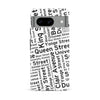 Google Pixel 8 Toronto Street Names Canadiana Phone Case - White