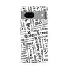 Google Pixel 8A Toronto Street Names Canadiana Phone Case - White