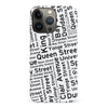 iPhone 14 Pro Toronto Street Names Canadiana Phone Case - White