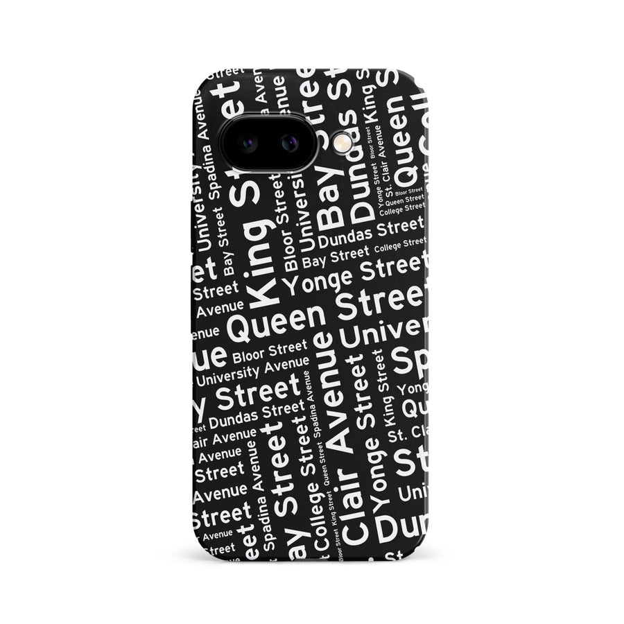 Toronto Street Names Canadiana Phone Case - Black