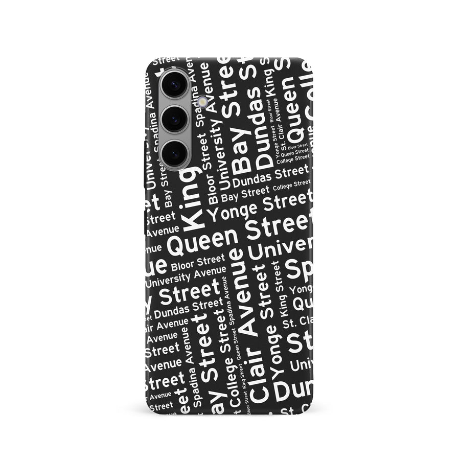 Samsung Galaxy S24 Toronto Street Names Canadiana Phone Case - Black