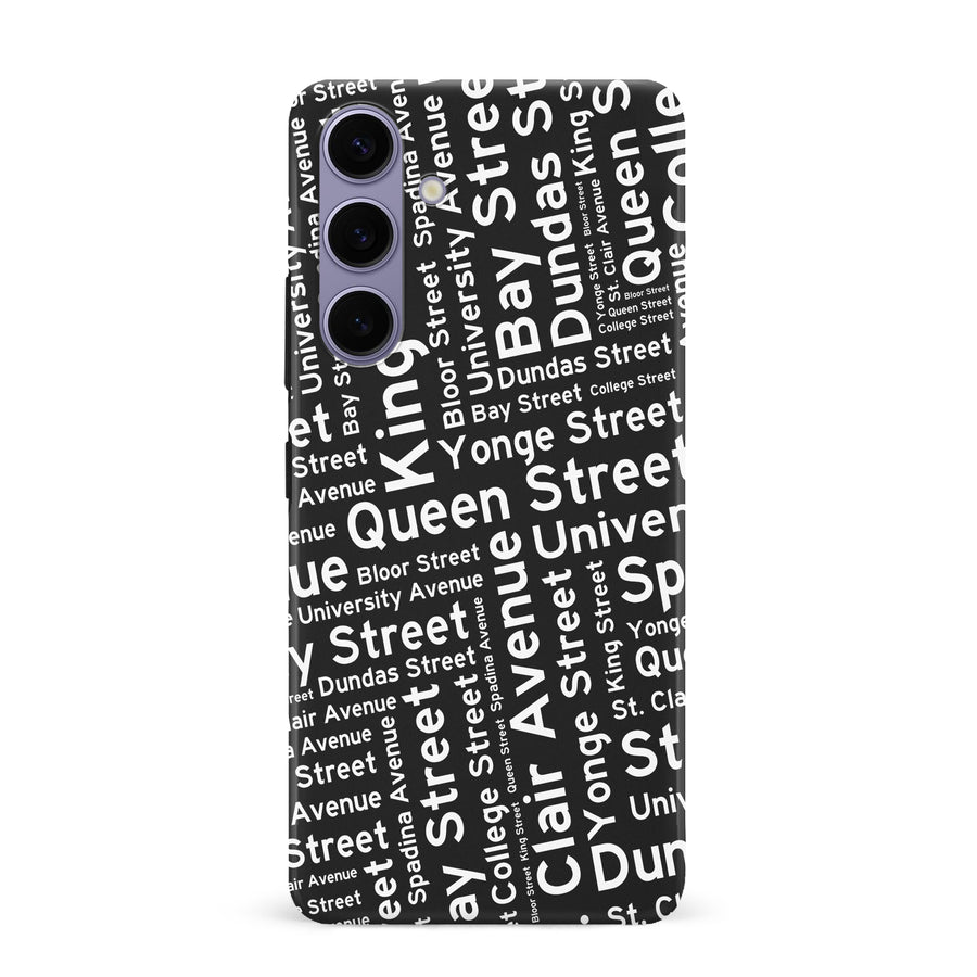 Samsung Galaxy S24 Plus Toronto Street Names Canadiana Phone Case - Black