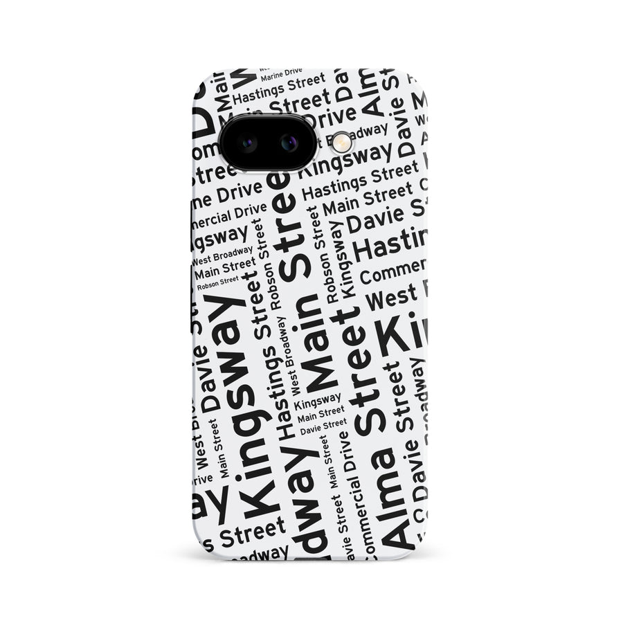 Vancouver Street Names Canadiana Phone Case - White