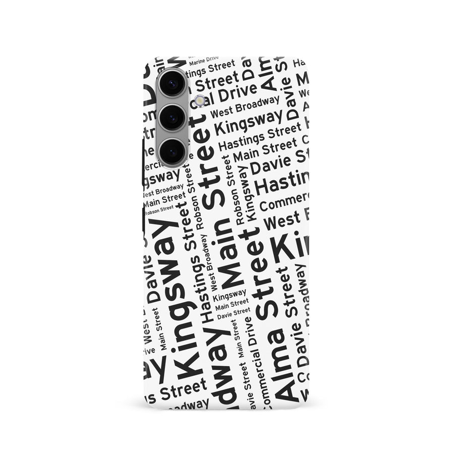 Vancouver Street Names Canadiana Phone Case - White