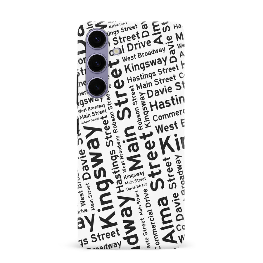 Vancouver Street Names Canadiana Phone Case - White