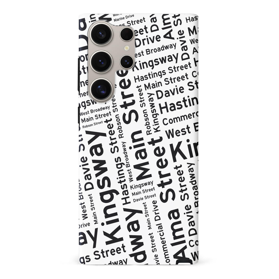 Vancouver Street Names Canadiana Phone Case - White