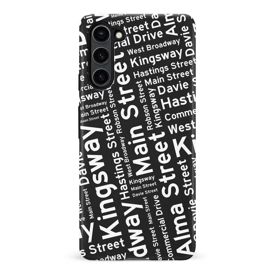 Samsung Galaxy S23 Plus Vancouver Street Names Canadiana Phone Case - Black