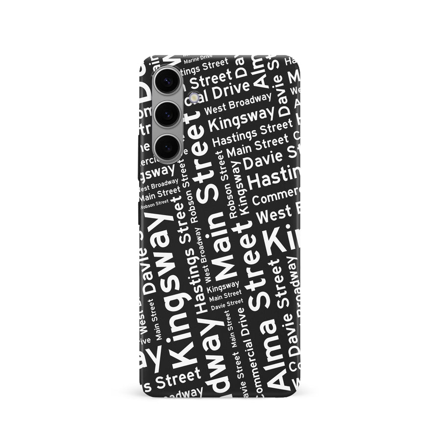 Vancouver Street Names Canadiana Phone Case - Black