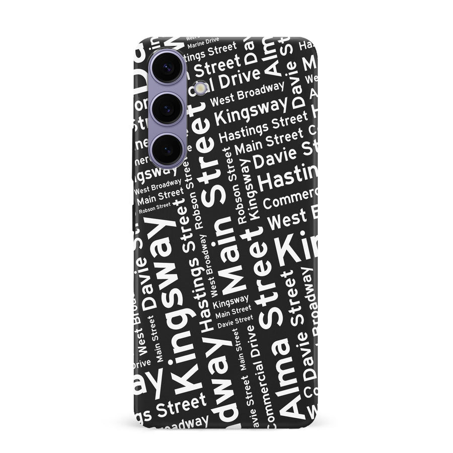 Vancouver Street Names Canadiana Phone Case - Black
