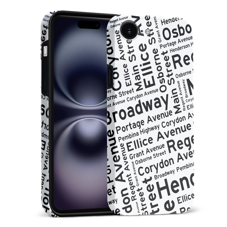 Winnipeg Street Names Canadiana Phone Case - White
