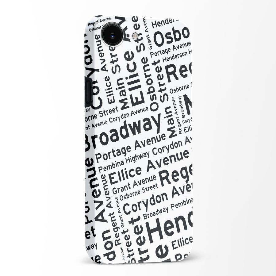 Winnipeg Street Names Canadiana Phone Case - White