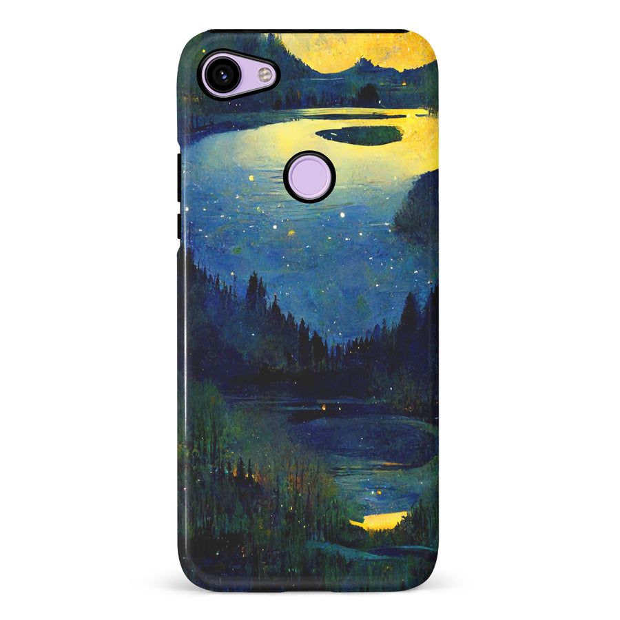 Google Pixel 3 Green Lake Nature Phone Case