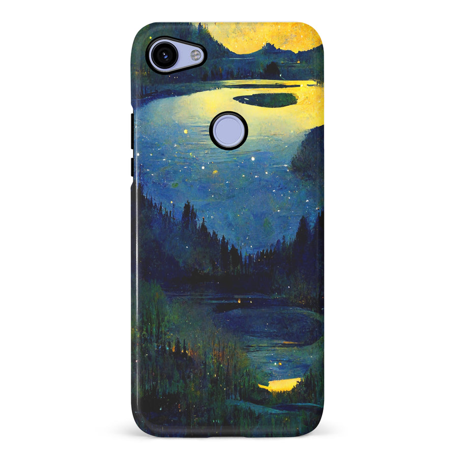 Google Pixel 3A XL Green Lake Nature Phone Case