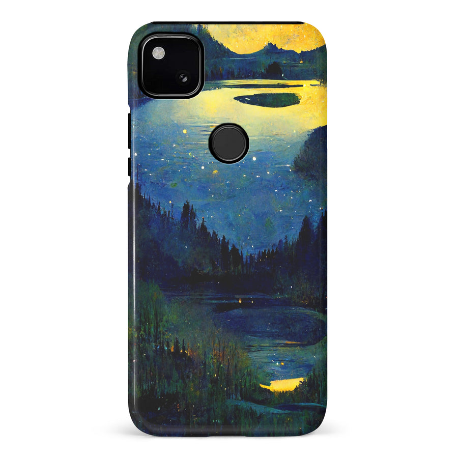 Google Pixel 4A Green Lake Nature Phone Case