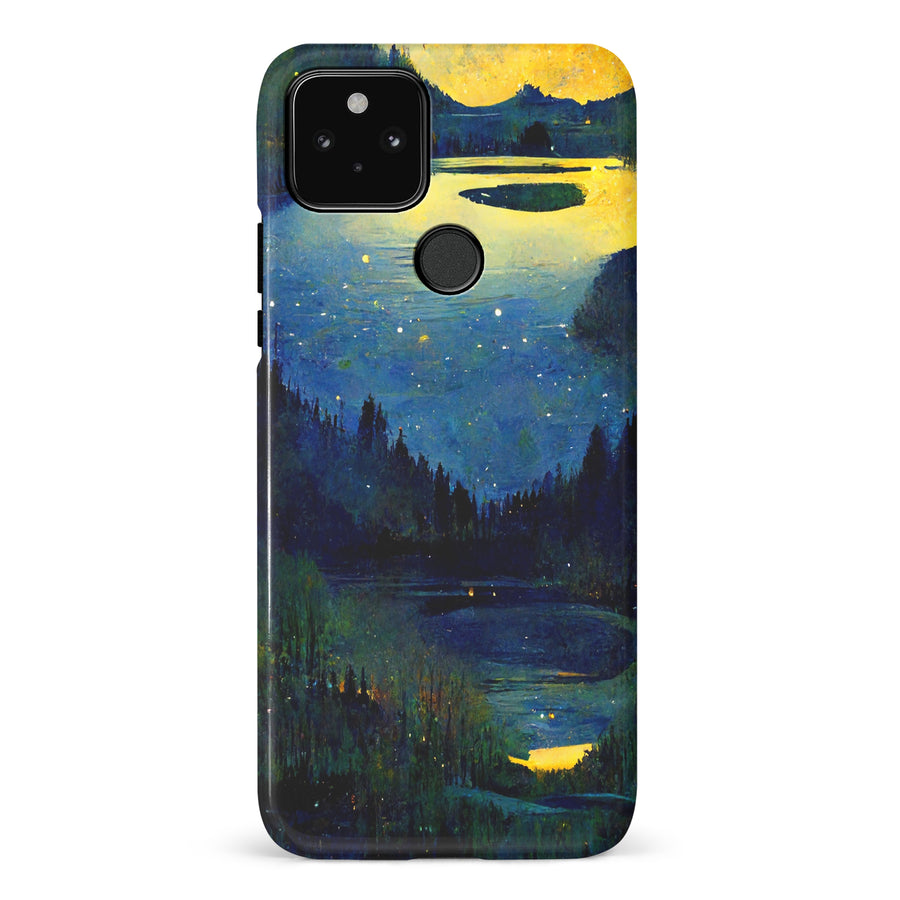 Google Pixel 5 Green Lake Nature Phone Case