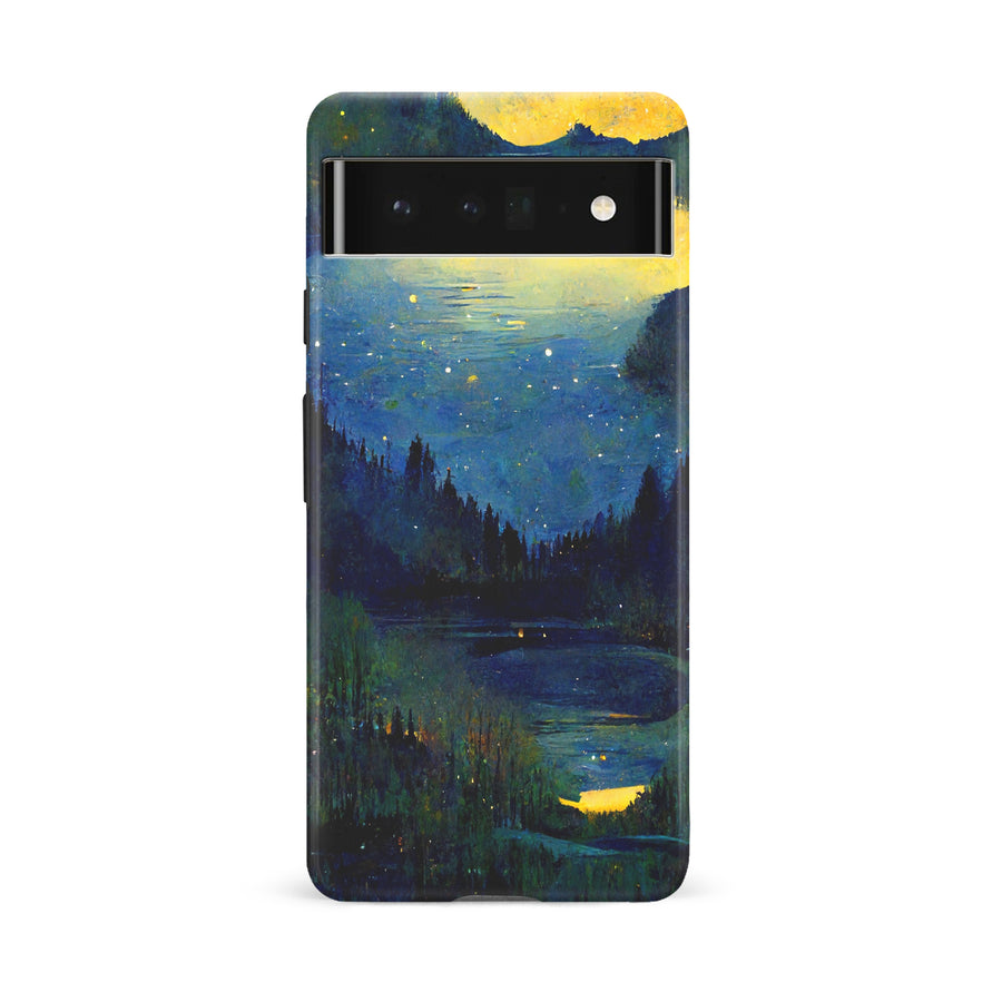 Google Pixel 6A Green Lake Nature Phone Case