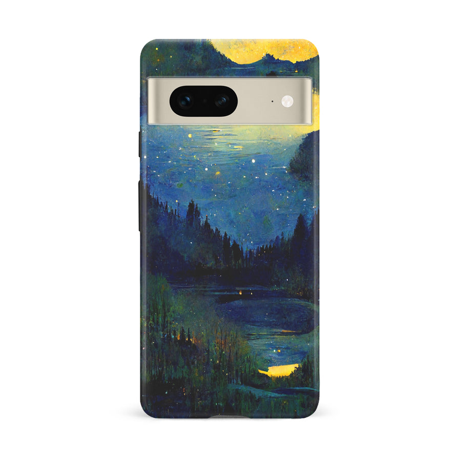 Google Pixel 7 Green Lake Nature Phone Case